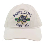 Notre Dame Fighting Irish Shamrock Series Football Relaxed Fit Adjustable White Cap Dad Hat